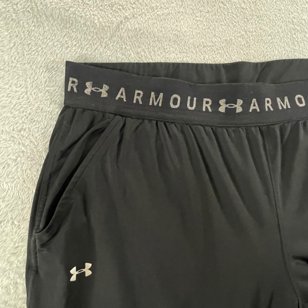Under Armour Men Black Athletic Jogger Pants Tapered Elastic Waist Size XL - Picture 4 of 7